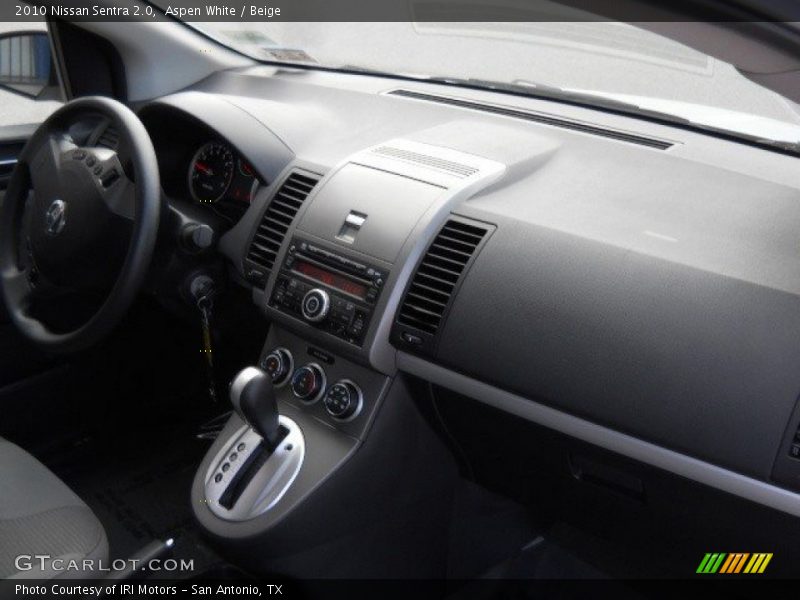 Aspen White / Beige 2010 Nissan Sentra 2.0