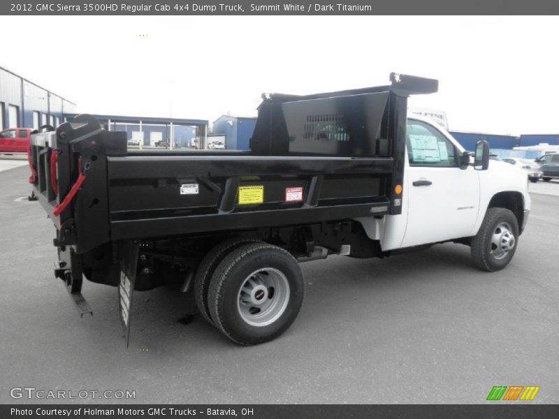 Summit White / Dark Titanium 2012 GMC Sierra 3500HD Regular Cab 4x4 Dump Truck