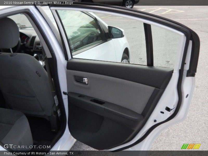 Aspen White / Beige 2010 Nissan Sentra 2.0
