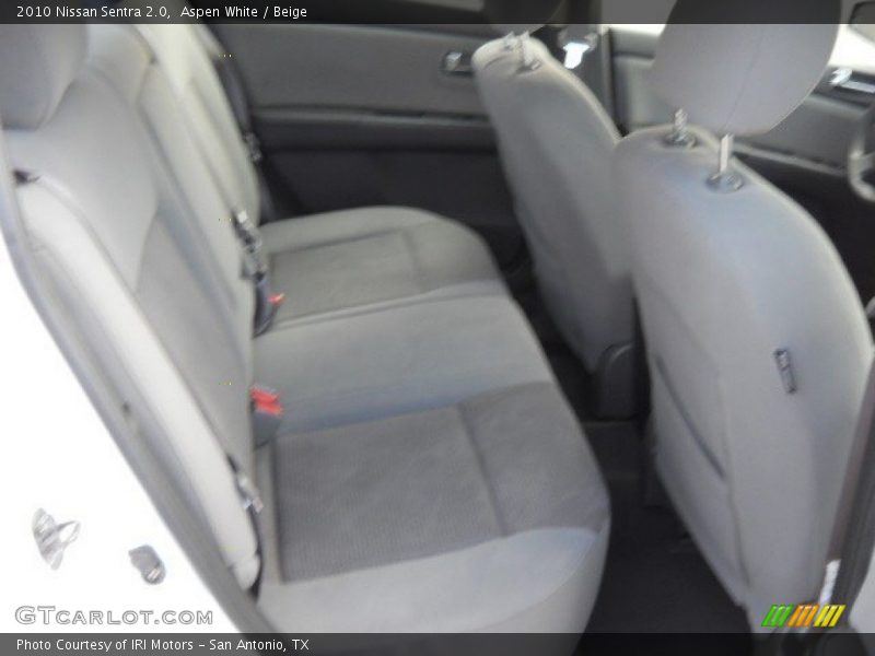 Aspen White / Beige 2010 Nissan Sentra 2.0