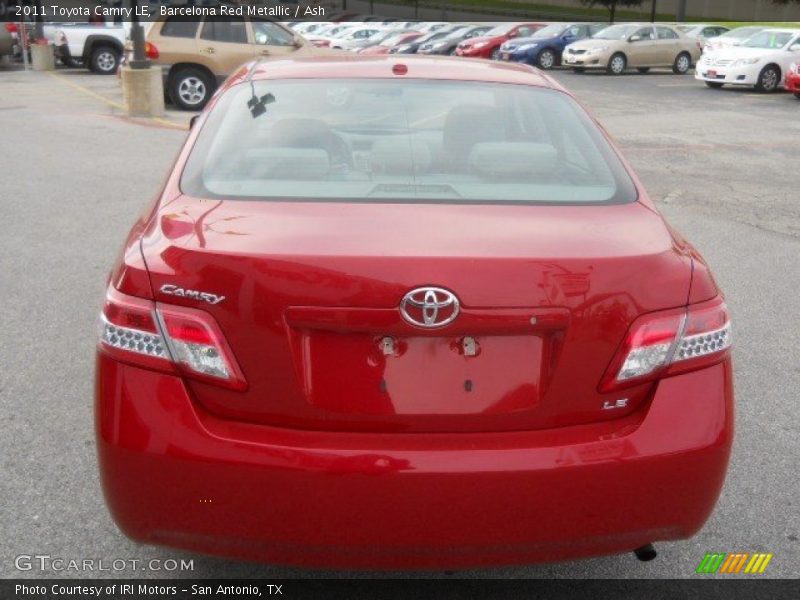 Barcelona Red Metallic / Ash 2011 Toyota Camry LE