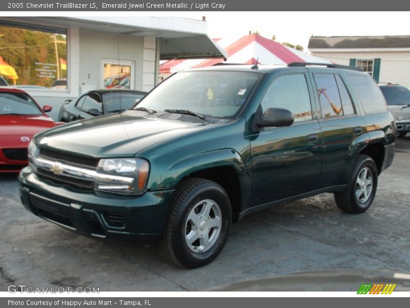 Emerald Jewel Green Metallic / Light Gray 2005 Chevrolet TrailBlazer LS