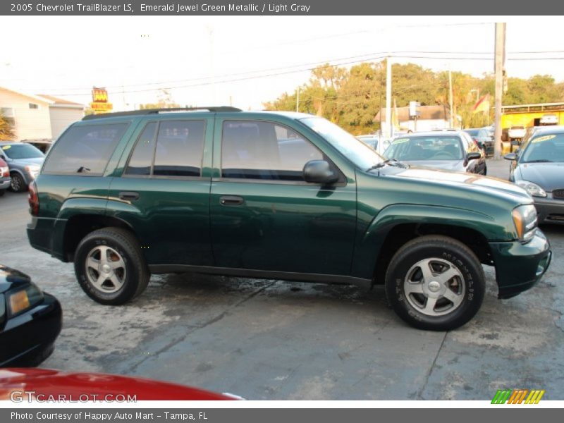 Emerald Jewel Green Metallic / Light Gray 2005 Chevrolet TrailBlazer LS