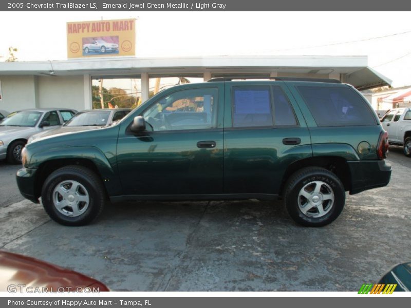 Emerald Jewel Green Metallic / Light Gray 2005 Chevrolet TrailBlazer LS