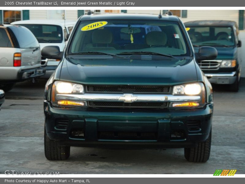 Emerald Jewel Green Metallic / Light Gray 2005 Chevrolet TrailBlazer LS