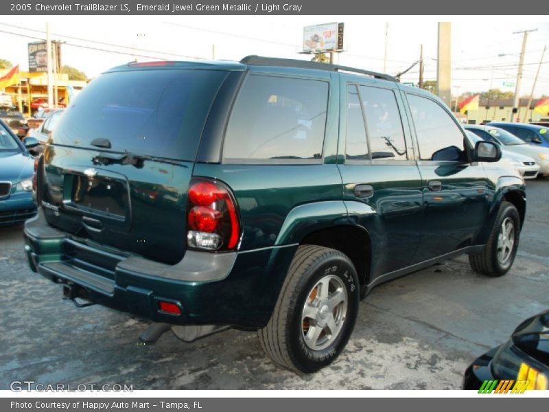 Emerald Jewel Green Metallic / Light Gray 2005 Chevrolet TrailBlazer LS