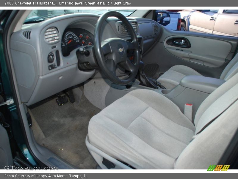 Emerald Jewel Green Metallic / Light Gray 2005 Chevrolet TrailBlazer LS