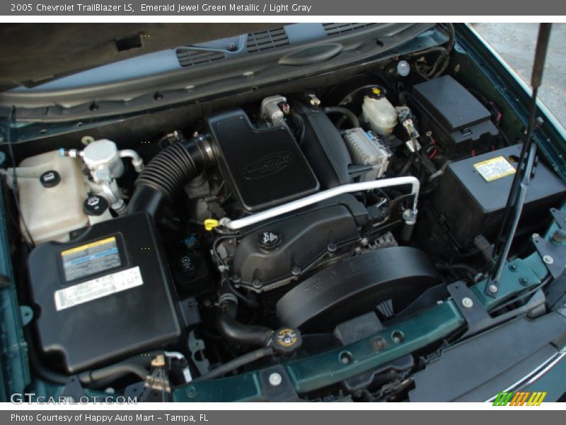 Emerald Jewel Green Metallic / Light Gray 2005 Chevrolet TrailBlazer LS