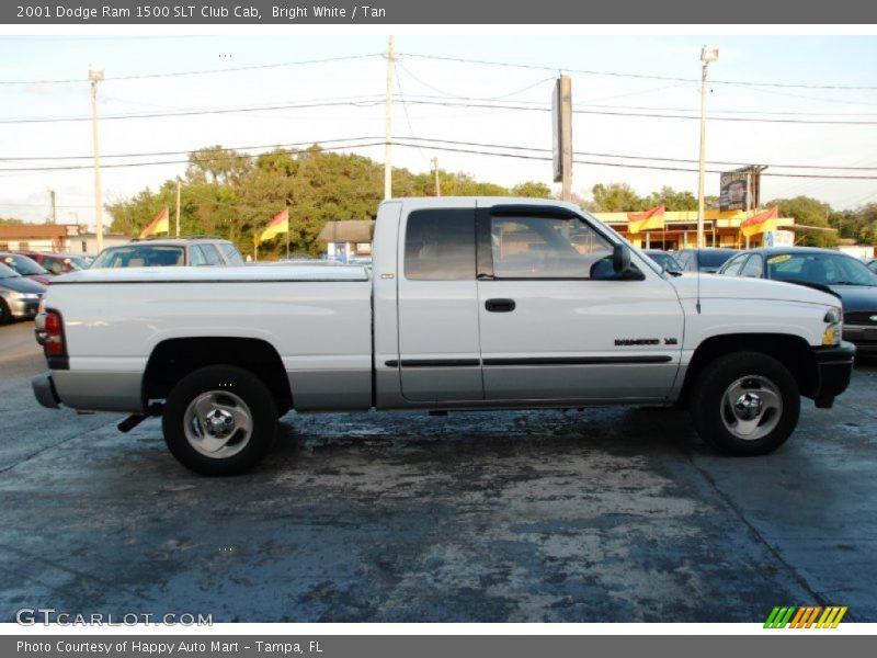 Bright White / Tan 2001 Dodge Ram 1500 SLT Club Cab