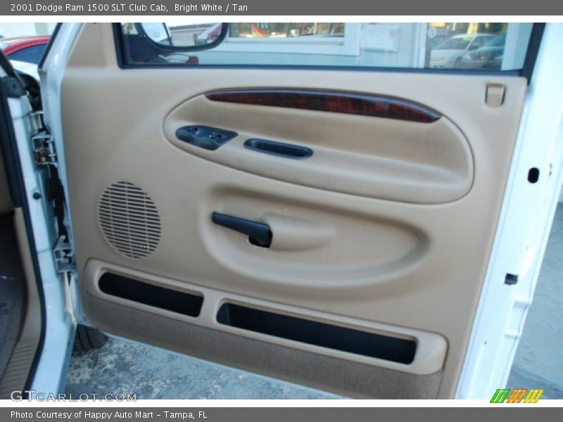 Bright White / Tan 2001 Dodge Ram 1500 SLT Club Cab