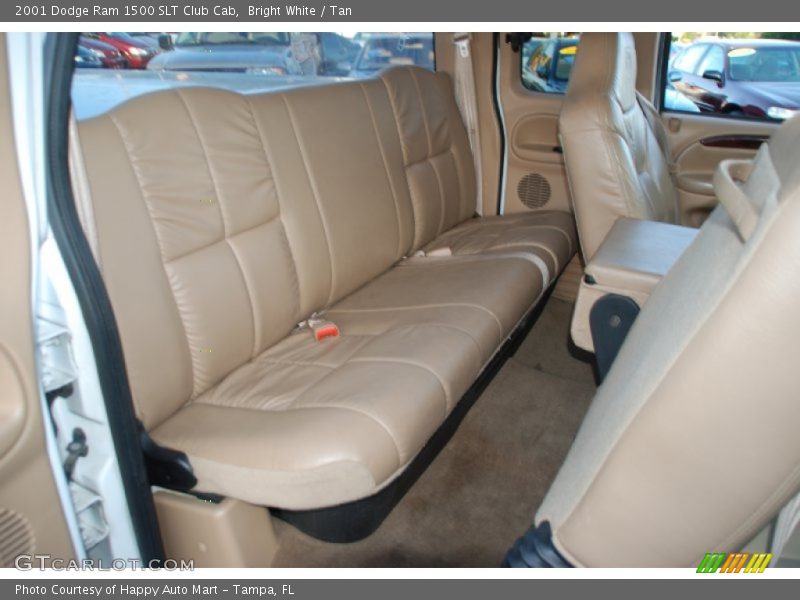 Bright White / Tan 2001 Dodge Ram 1500 SLT Club Cab