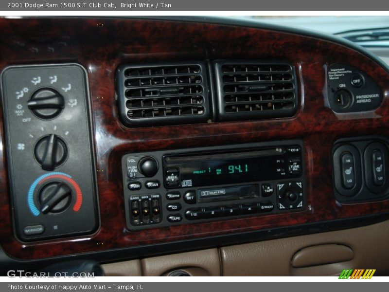 Bright White / Tan 2001 Dodge Ram 1500 SLT Club Cab