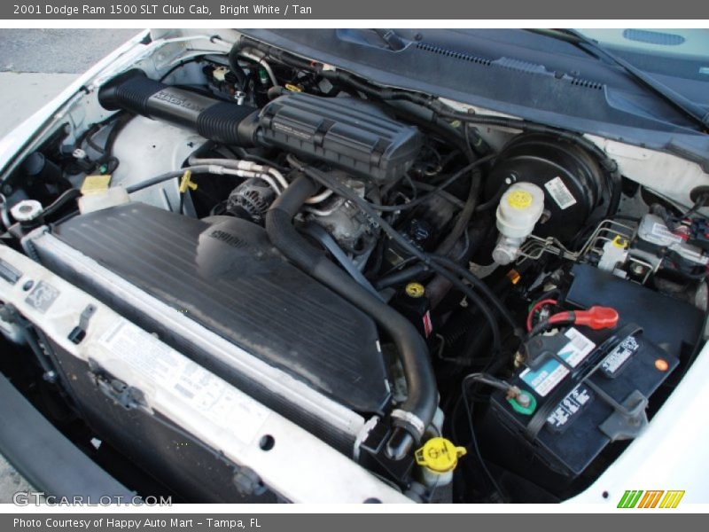 Bright White / Tan 2001 Dodge Ram 1500 SLT Club Cab