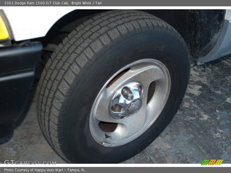 Bright White / Tan 2001 Dodge Ram 1500 SLT Club Cab