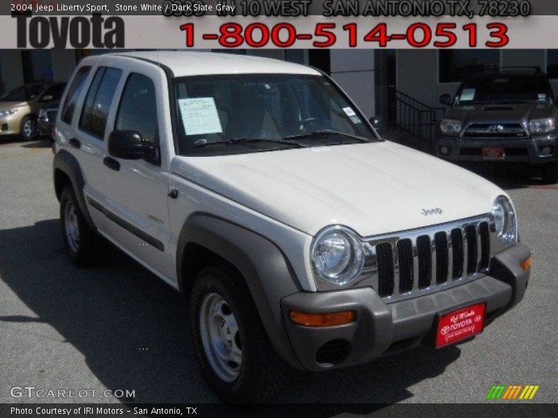 Stone White / Dark Slate Gray 2004 Jeep Liberty Sport
