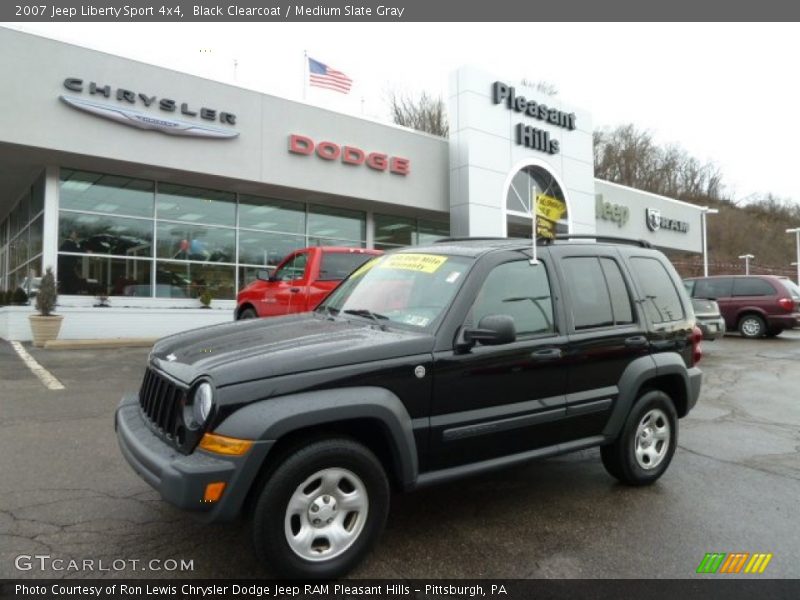 Black Clearcoat / Medium Slate Gray 2007 Jeep Liberty Sport 4x4