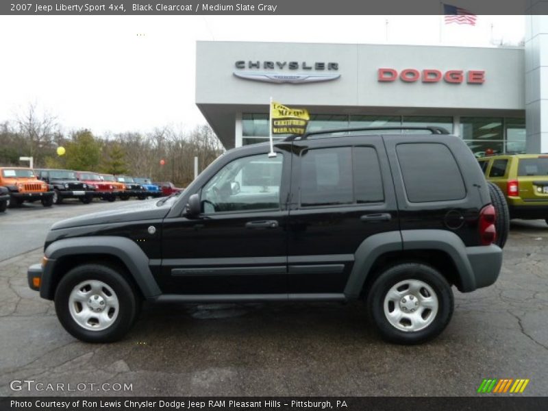 Black Clearcoat / Medium Slate Gray 2007 Jeep Liberty Sport 4x4