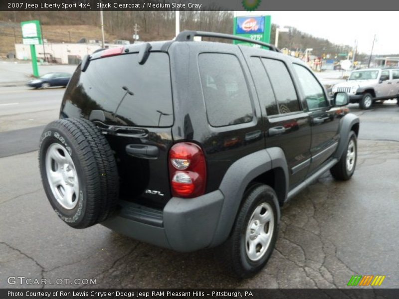 Black Clearcoat / Medium Slate Gray 2007 Jeep Liberty Sport 4x4