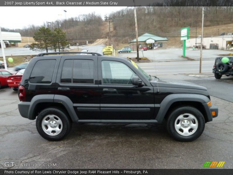 Black Clearcoat / Medium Slate Gray 2007 Jeep Liberty Sport 4x4