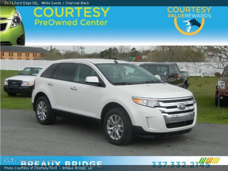 White Suede / Charcoal Black 2011 Ford Edge SEL