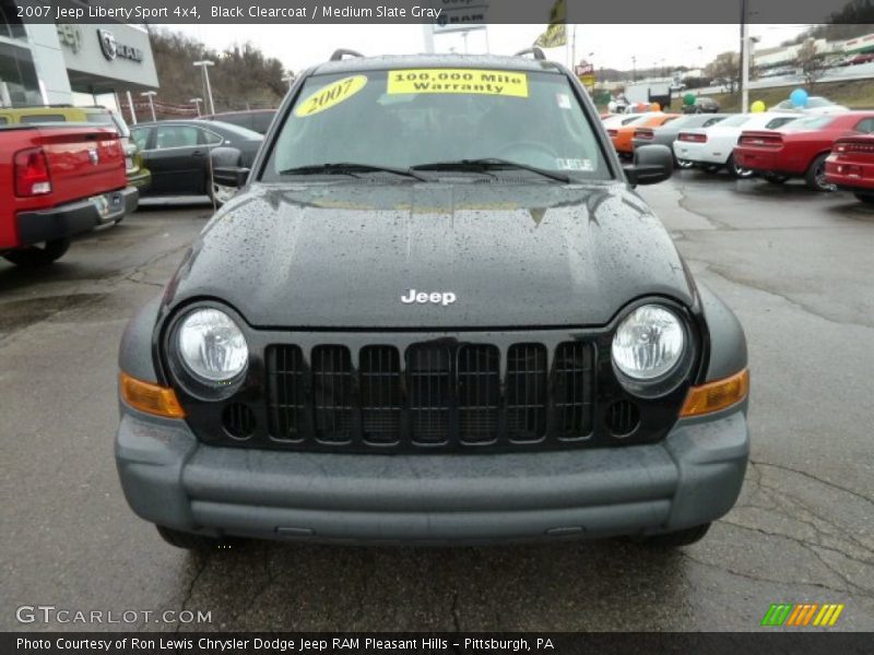 Black Clearcoat / Medium Slate Gray 2007 Jeep Liberty Sport 4x4