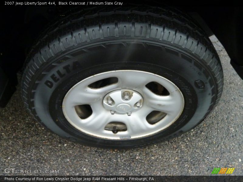 Black Clearcoat / Medium Slate Gray 2007 Jeep Liberty Sport 4x4
