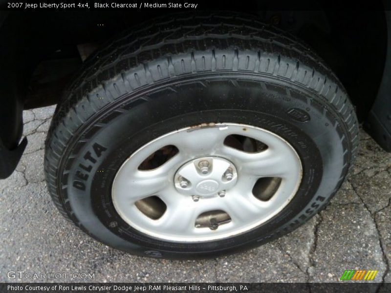 Black Clearcoat / Medium Slate Gray 2007 Jeep Liberty Sport 4x4