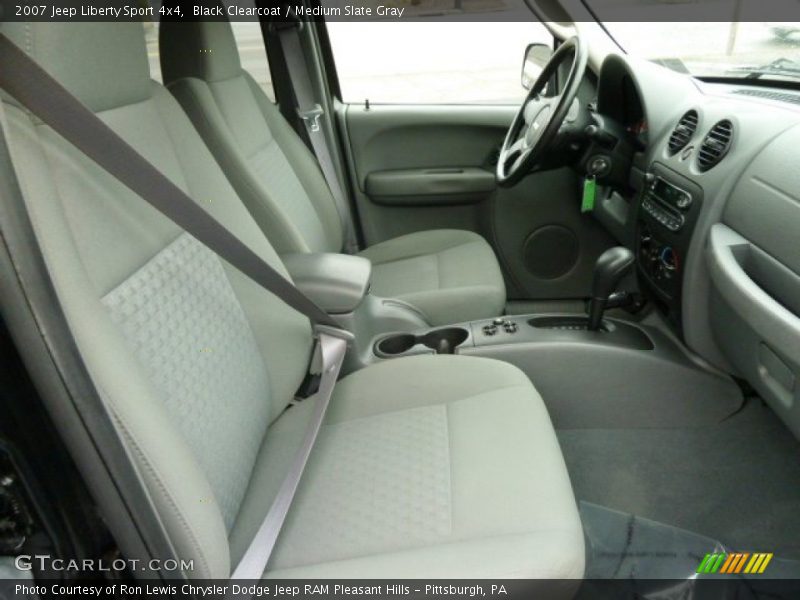 Black Clearcoat / Medium Slate Gray 2007 Jeep Liberty Sport 4x4