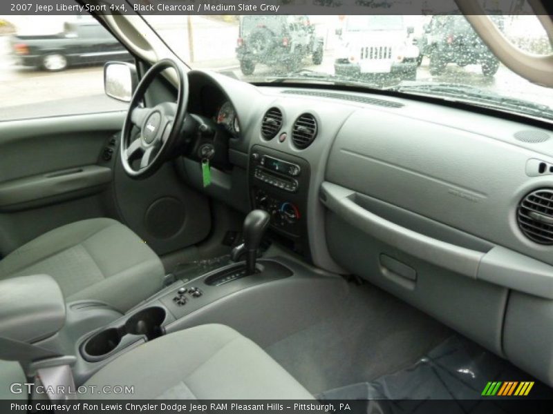 Black Clearcoat / Medium Slate Gray 2007 Jeep Liberty Sport 4x4