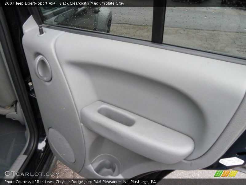 Black Clearcoat / Medium Slate Gray 2007 Jeep Liberty Sport 4x4