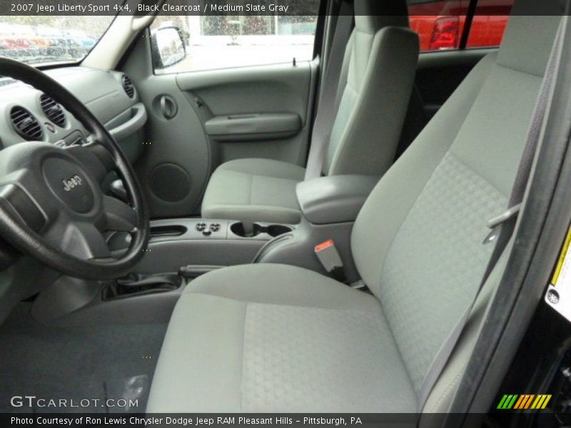 Black Clearcoat / Medium Slate Gray 2007 Jeep Liberty Sport 4x4