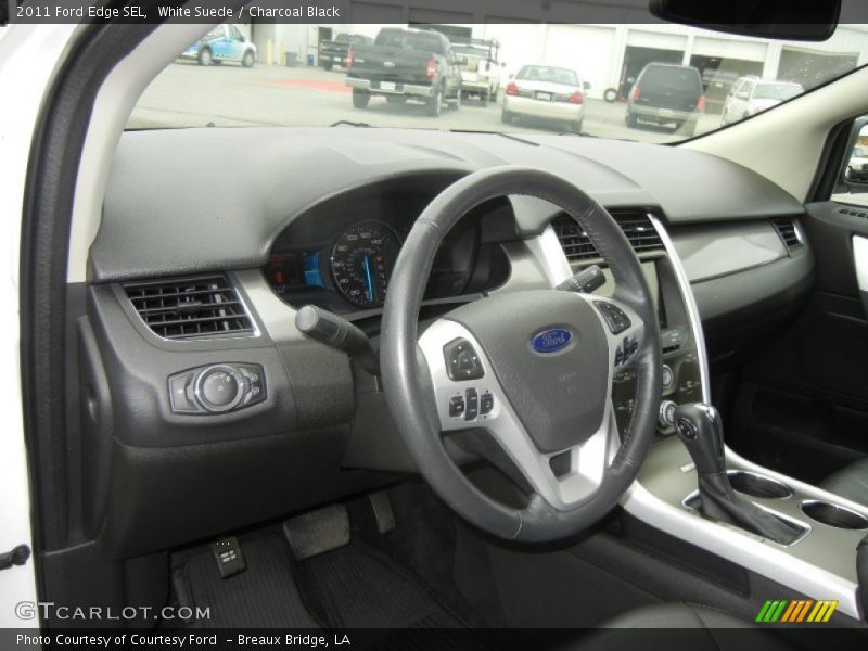 White Suede / Charcoal Black 2011 Ford Edge SEL