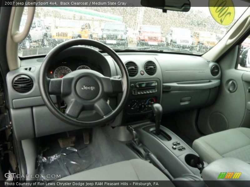 Black Clearcoat / Medium Slate Gray 2007 Jeep Liberty Sport 4x4