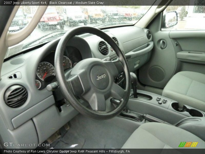 Black Clearcoat / Medium Slate Gray 2007 Jeep Liberty Sport 4x4