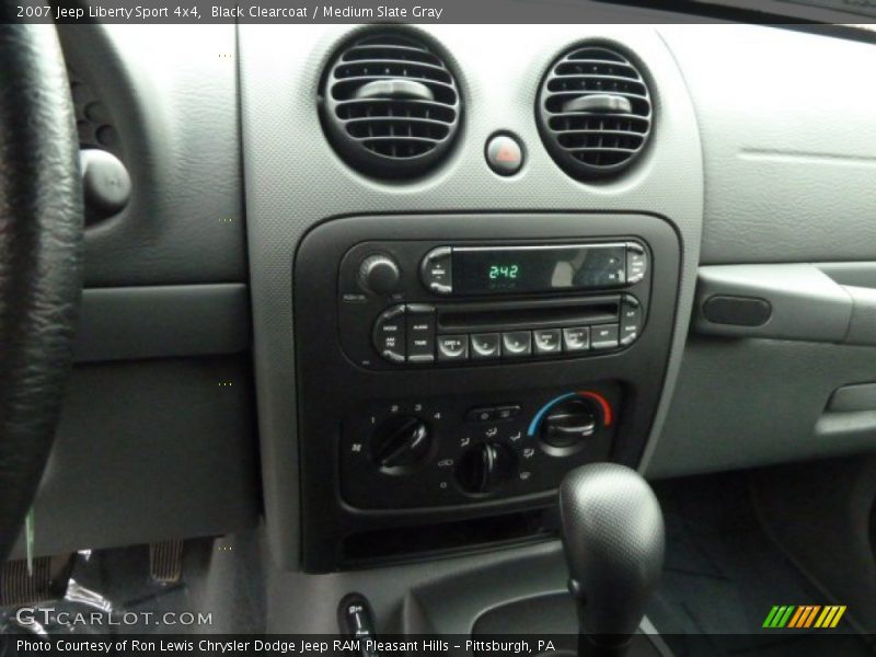 Black Clearcoat / Medium Slate Gray 2007 Jeep Liberty Sport 4x4