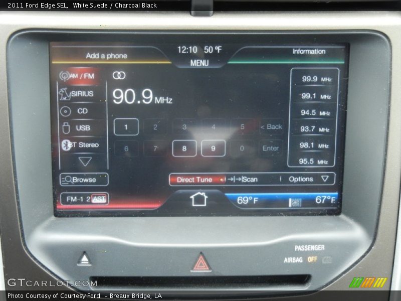 White Suede / Charcoal Black 2011 Ford Edge SEL