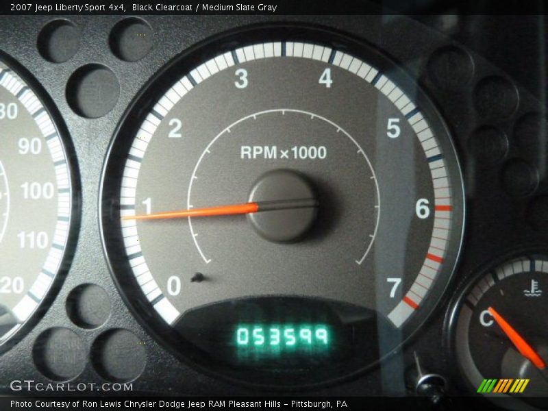 Black Clearcoat / Medium Slate Gray 2007 Jeep Liberty Sport 4x4