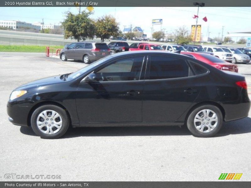 Black Noir Pearl / Gray 2010 Hyundai Elantra GLS