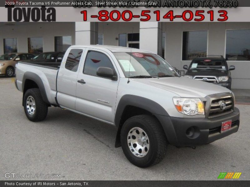 Silver Streak Mica / Graphite Gray 2009 Toyota Tacoma V6 PreRunner Access Cab