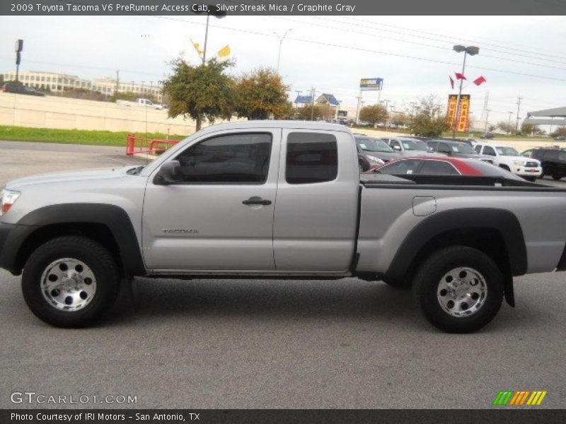 Silver Streak Mica / Graphite Gray 2009 Toyota Tacoma V6 PreRunner Access Cab