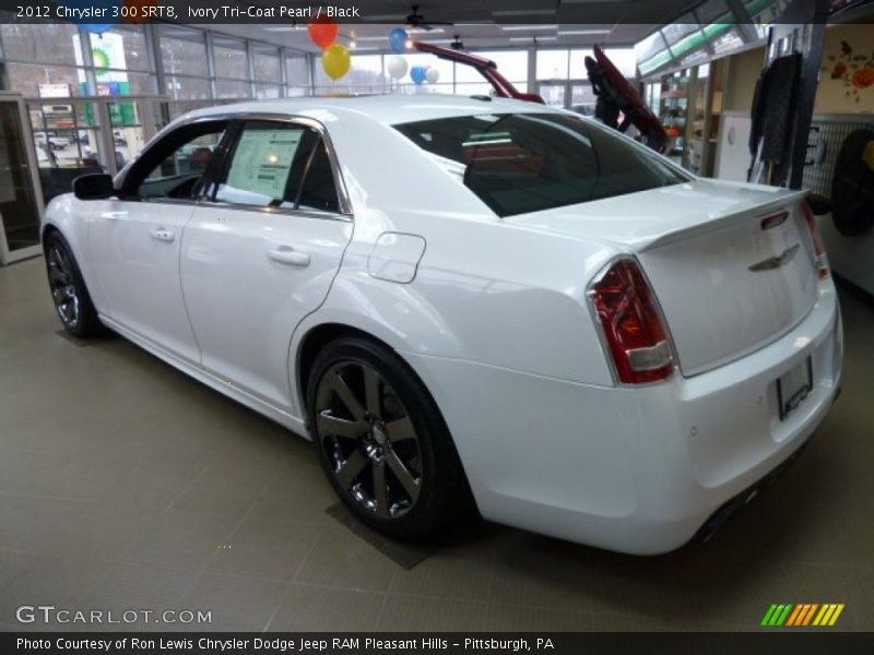 Ivory Tri-Coat Pearl / Black 2012 Chrysler 300 SRT8