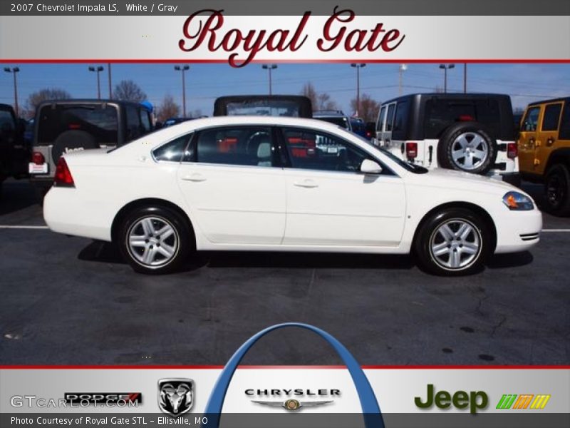 White / Gray 2007 Chevrolet Impala LS
