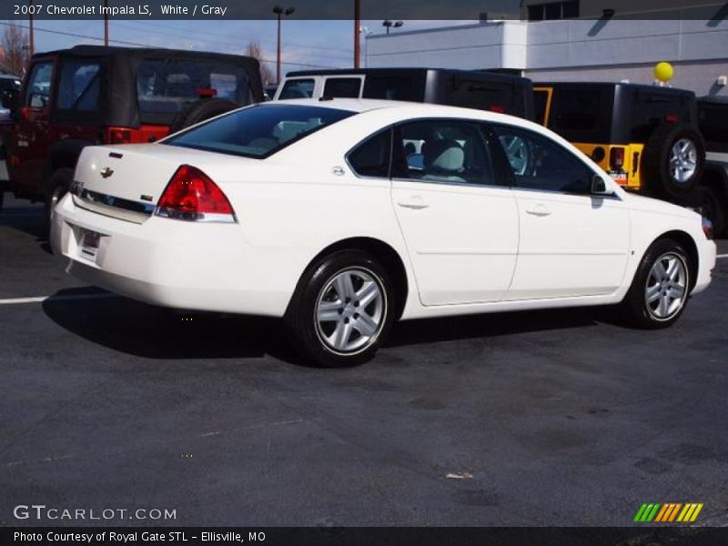 White / Gray 2007 Chevrolet Impala LS