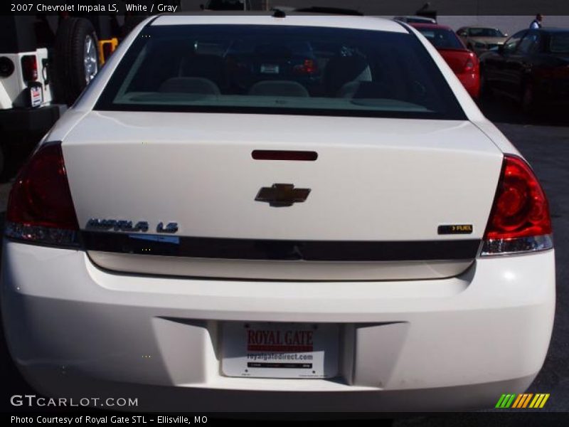 White / Gray 2007 Chevrolet Impala LS