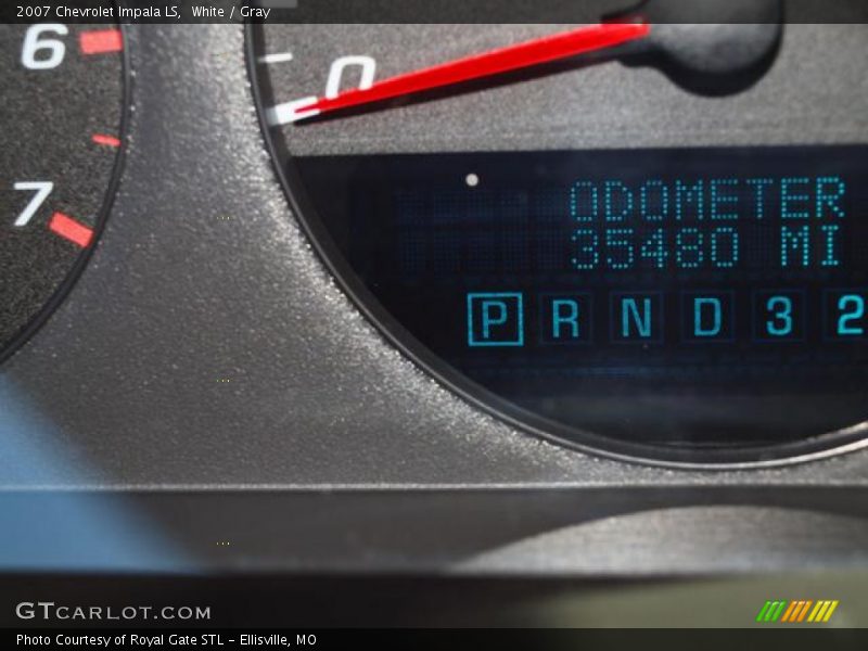White / Gray 2007 Chevrolet Impala LS