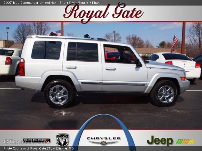 Bright Silver Metallic / Khaki 2007 Jeep Commander Limited 4x4