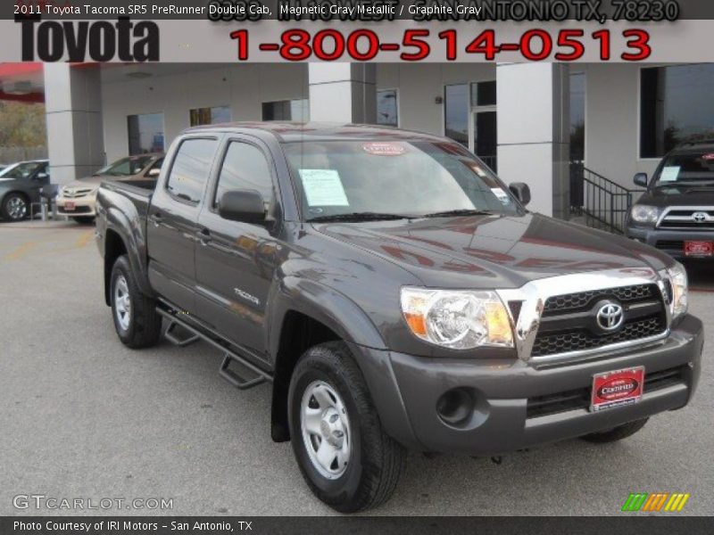 Magnetic Gray Metallic / Graphite Gray 2011 Toyota Tacoma SR5 PreRunner Double Cab