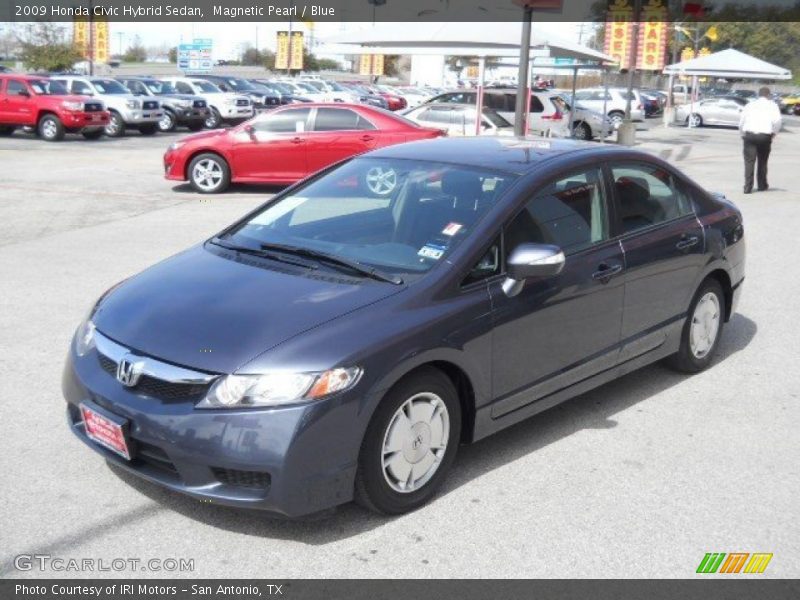 Magnetic Pearl / Blue 2009 Honda Civic Hybrid Sedan