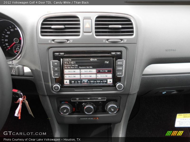 Candy White / Titan Black 2012 Volkswagen Golf 4 Door TDI