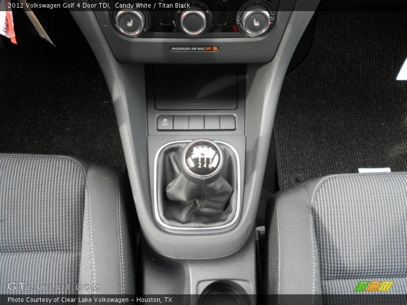  2012 Golf 4 Door TDI 6 Speed Manual Shifter